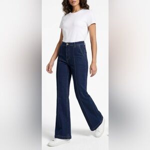 Avec Les Filles Dark Blue Flare Jeans